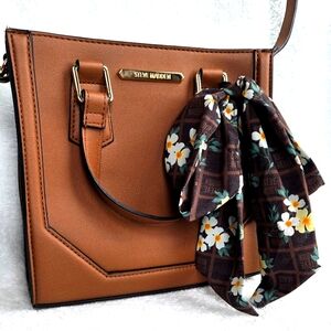 Steve Madden Crossbody Purse Satchel Bag Brown Like New